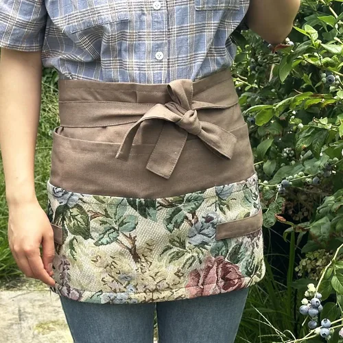 Miniatura 2 de Delantal de jardín para mujer, delantal de servicio lindo, delantal de flora con 8 bolsillos, regalo de San Valentín para mamá, esposa, novia