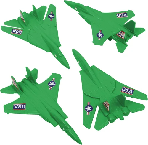 Miniatura 13 de TimMee Aviones de Combate de Plástico Army Men - 4 Aviones Azules Fabricados en Estados Unidos