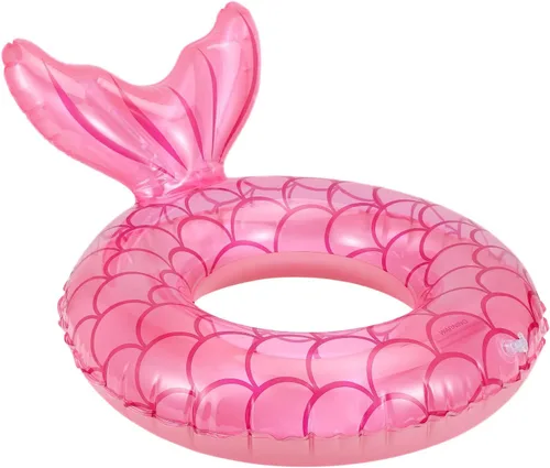 MoKo Anillo de natación inflable, lindo flotador de piscina, decoración de tubo, tubos de natación, piscina al aire libre, playa, flotadores de Oro