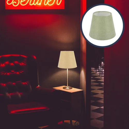 Miniatura 7 de DOITOOL Pantalla de lámpara de estilo nórdico, cubierta de lámpara de mesa E14, pantalla de tela decorativa para decoración del hogar, oficina