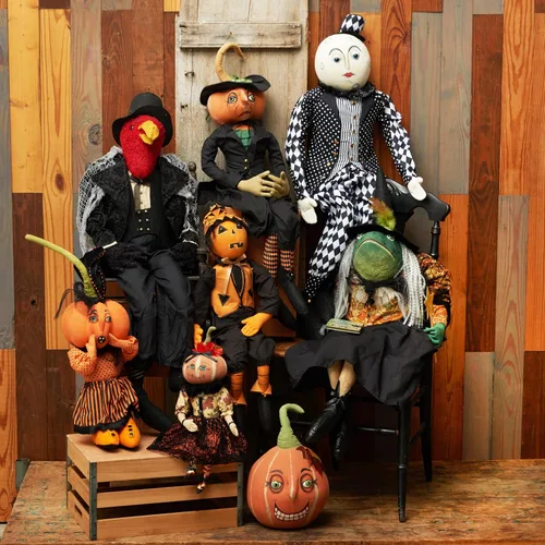 Miniatura 4 de GALLERIE II Aruna Moon in Suit & Top Hat Joe Spencer Gathered Traditions - Muñeca de arte suave, otoño, cosecha, Halloween, espeluznante, figura