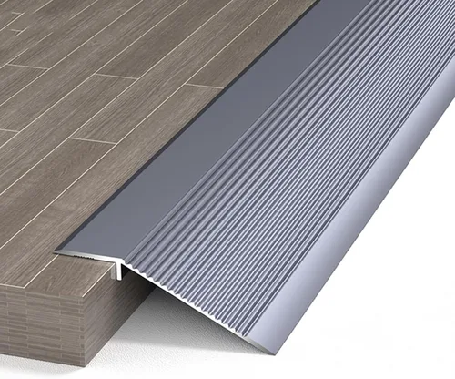 Miniatura 6 de Tiras autoadhesivas para cubrir el suelo, tira de umbral de transición de piso de aluminio de madera a azulejo, tira de puerta duradera y fácil