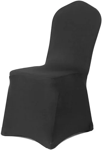 Miniatura 11 de Funda para silla de color sólido, funda elástica de elastano, para banquete de boda, fiesta, banquete, hotel, comedor, color blanco