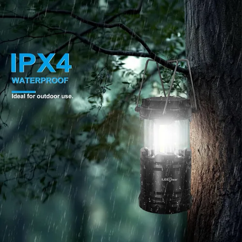 Miniatura 4 de Linterna LED para campamento, luces a pilas, brillo ajustable para campamento, cortes de energía, emergencias, linternas plegables al aire libre