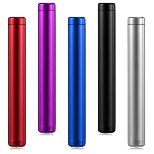 Miniatura 9 de Amylove 5 piezas de estuche pequeño y lindo de metal de aluminio impermeable de metal para bolso, bolsillo, viaje, 4.5 pulgadas (negro)