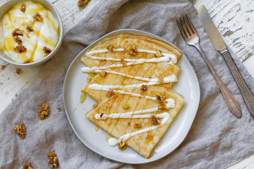 Miniatura 7 de Michel De France Crepes totalmente naturales, sin conservantes, listos para comer, crepes de 5 onzas, perfectos con mermelada, bayas crean pastel