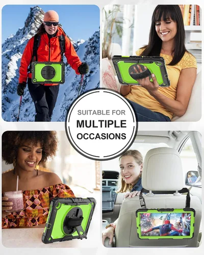 Miniatura 6 de Funda para Samsung Galaxy Tab S6 Lite de 10.4 pulgadas 2024/2022/2020 (SM-P610/P615/P613/P619), protección con soporte giratorio, correa de hombro