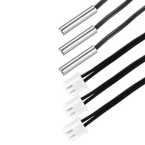 Miniatura 4 de Sonda de sensor de temperatura de termistor NTC de 10K 3950 ohmios, sonda de sensor térmico digital de acero inoxidable, longitud de 3.3 ft