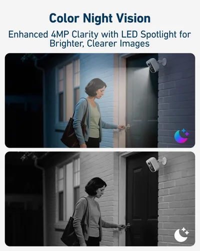Miniatura 3 de Cámara de seguridad solar inalámbrica para exteriores, 4MP con energía solar, cámaras WiFi para vigilancia de seguridad en el hogar, WiFi 2.4G/5G