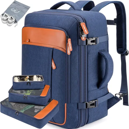 Miniatura 9 de Lumesner Mochilas de viaje de mano, extra grandes de 40 litros aprobadas para vuelos para hombres y mujeres, mochila de maleta expandible, Grande