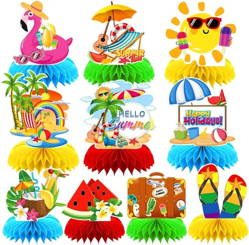 Miniatura 10 de 10 piezas de centros de mesa de panal de abeja de San Valentín para la mesa, decoraciones de San Valentín, centro de mesa de panal, centros de mesa