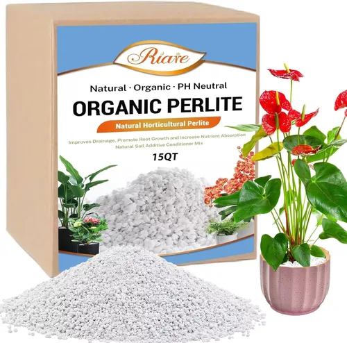 Miniatura 11 de Riare Perlita orgánica de 2 cuartos de galón para plantas, enmienda de suelo de perlita hortícola para plantas, mezcla de macetas, acondicionador