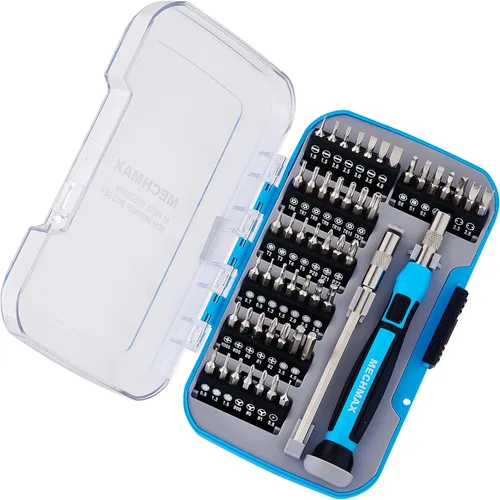 Miniatura 2 de MECHMAX - Juego de destornilladores magnéticos de precisión de 51 piezas, kit de herramientas de reparación electrónica con estrella de seguridad