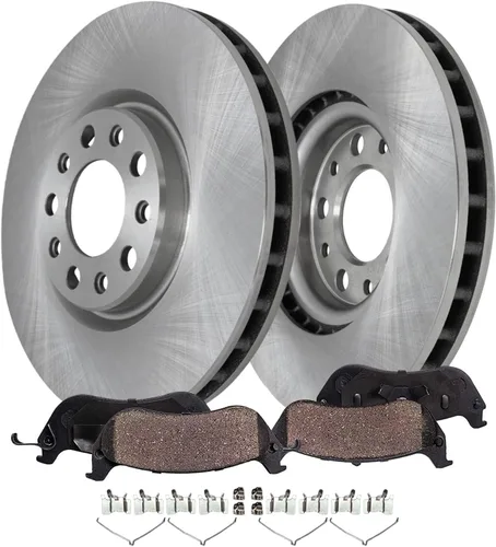 Miniatura 24 de Detroit Axle - Kit de freno trasero para Chevy Equinox Captiva Sport GMC Terrain Pontiac Torrent Saturn Vue Pinzas de freno de disco con soportes