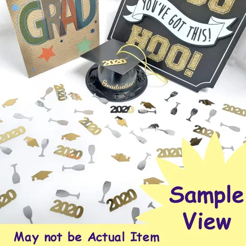 Miniatura 5 de Confetti Grad Cap Negro, Azul Marino Combo - 2 bolsas de media onza (1 oz)