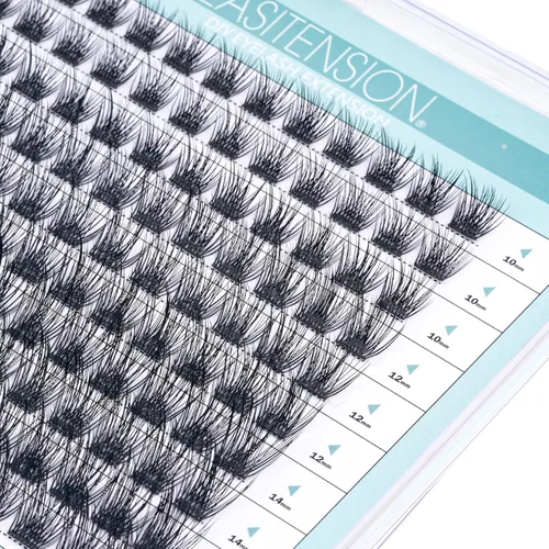Miniatura 43 de Extensiones de Pestañas DIY Racimos de Pestañas 120 Racimos Pestañas Postizas Efecto 3D Pestañas Individuales Naturales Juego en Casa Kit