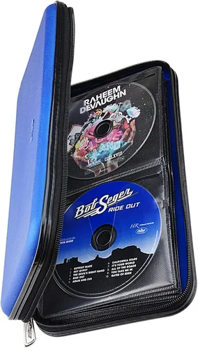 Miniatura 17 de Funda para CD, billetera resistente de capacidad para 72 personas, soporte para DVD para automóvil, carcasa rígida resistente, soporte para disco