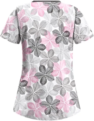 Miniatura 2 de Camisetas de verano 2024 para mujer, elásticas, de talla grande, uniformes de trabajo, con bolsillos