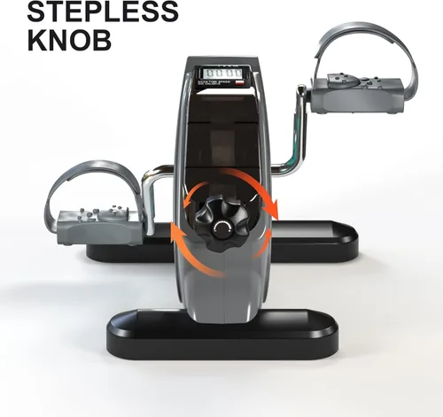 Miniatura 3 de Pedal de Bicicleta para Debajo del Escritorio, Mini Bicicleta de Ejercicio Portátil para el Hogar con Volante de 5LBS, Pedal Sentado para Personas