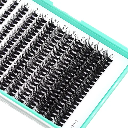 Miniatura 29 de Bodermincer - Bandeja grande de 240 pestañas de rizo D de 0.3 a 0.8 pulgadas (8 a 20 mm) para elegir, pestañas postizas individual para maquillaje