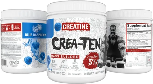Miniatura 5 de 5% Nutrition CreaTEN Creatine Complex + Accelerators Creatina en polvo saborizada para ganancia muscular Máxima potencia, fuerza, resistencia