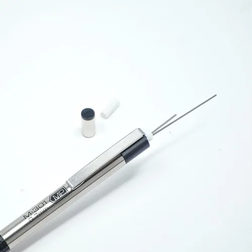 Miniatura 3 de Zebra Pen, STEEL M-301 - Lápices mecánicos, punta fina de 0.020 in, mina recargable, barril de acero inoxidable, borrador integrado, clip duradero