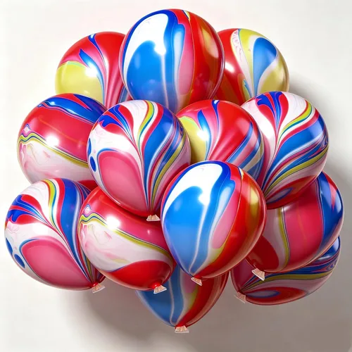 Miniatura 7 de Globos de mármol azul de ágata marmolada, globos azules de 12 pulgadas, 50 unidades de teñido anudado para fiesta de cumpleaños, decoración