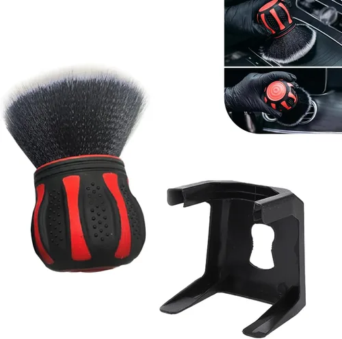 Miniatura 7 de Cepillo de limpieza para automóvil, cepillo de limpieza en forma de bola con cerdas densas ultra suaves, mango antideslizante y diseño de estante