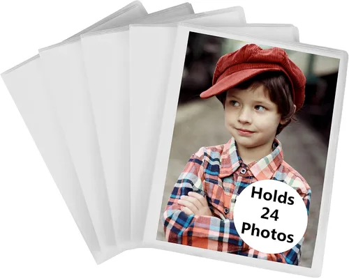 Miniatura 9 de Iconikal Paquete de 5, 4 x 6 pulgadas, capacidad para 24 fotos. Álbumes de fotos con cubierta transparente para almacenar y mostrar recuerdos
