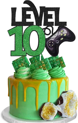 Miniatura 9 de Decoración para pastel de juego de nivel 8 – Suministros de fiesta de 8 cumpleaños para niños – Decoración de fiesta de juegos ganador