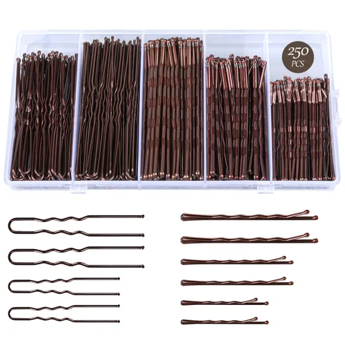 Miniatura 9 de Juego de 250 horquillas para el cabello, varios tamaños, pasadores ondulados de 2 pulgadas, 2.36 pulgadas, 2.75 pulgadas para todo tipo de cabello +