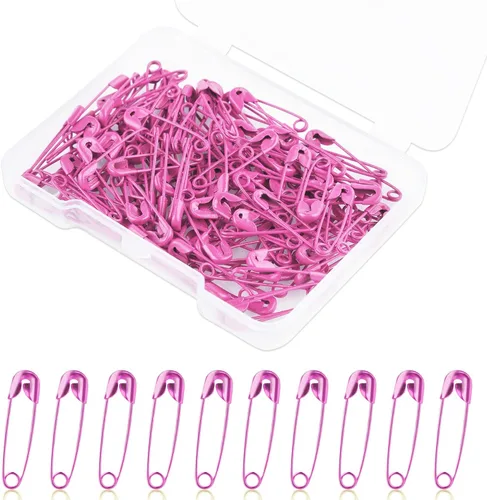 Alfileres de seguridad de 0.79 pulgadas, 120 mini pines de seguridad de metal para etiquetas de ropa, hiyab, manualidades, acolchado, vestido y