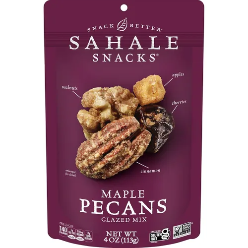 Miniatura 16 de Sahale Snacks - Mezcla glaseada de pacanas al ron y bananas, 4 onzas (paquete de 6)