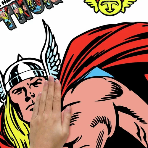 Miniatura 3 de RoomMates RoomMates, RMK5050GM - Calcomanía de pared gigante de cómic de Thor de Marvel