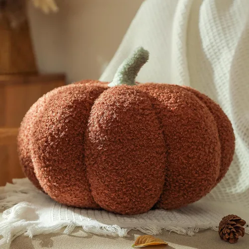 YRXRUS Almohadas de calabaza de Acción de Gracias, almohadas con forma de calabaza marrón, decoración de habitación de otoño, pequeña y bonita