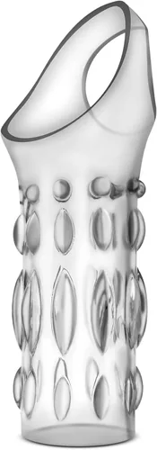 Miniatura 4 de Blush Performance - Anillo de manga transparente con tachuelas de 4.25 pulgadas con correa de bola, extensor elástico de circunferencia de pene