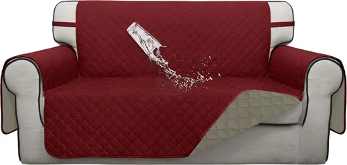 Miniatura 55 de ISSUNTEX Fundas de sofá de dos plazas con doble protección 100% impermeables para sala de estar, fundas para sofá de 2 cojines, protector de muebles