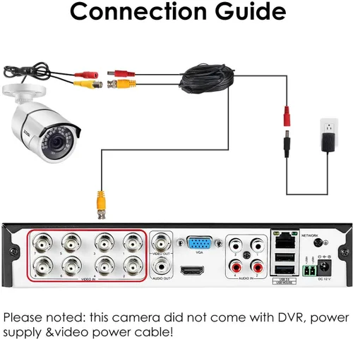 Miniatura 6 de ZOSI Cámaras de seguridad HD 1080P HD-TVI de 2.0 megapíxeles, cámara impermeable de día y noche, distancia IR de 100 pies, carcasa de metal