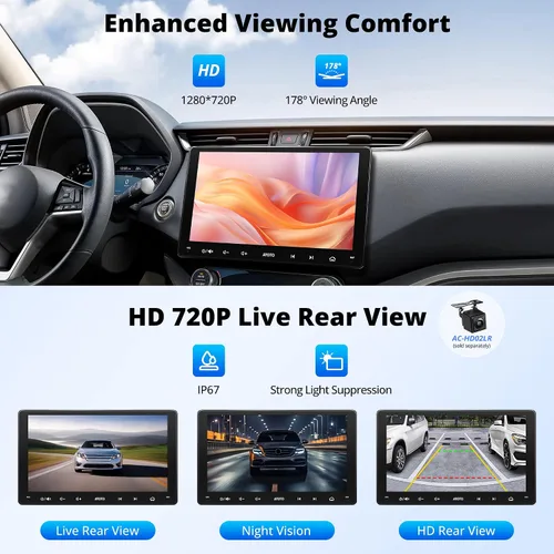 Miniatura 5 de ATOTO A6 PF Estéreo Android para automóvil, radio doble DIN, CarPlay inalámbrico y Android Auto inalámbrico, Mirror Link, seguimiento