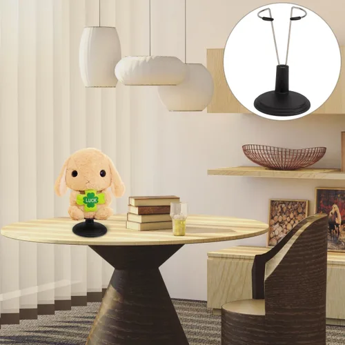 Miniatura 5 de NUOBESTY Soporte de muñeca creativo, 4 piezas, soporte de oso portátil, almacenamiento negro para muñecas, modelos de juguete, exhibición de ahorro
