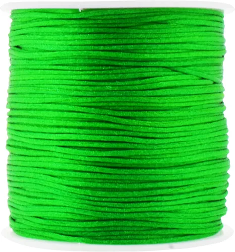 Miniatura 53 de Mandala Crafts Cordón de Satén de Nailon 2mm Cordón Rattail Champagne - 100 Yardas Cordón de Nailon Chino para Nudos Cordón de Seda Cola de Rata
