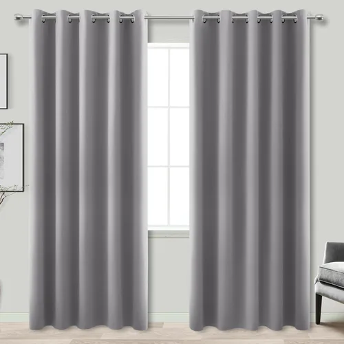 Miniatura 166 de Cortinas opacas de 72 pulgadas extra anchas para dormitorio, puerta corrediza de vidrio y patio, 2 paneles con ojales para oscurecer ventana grande