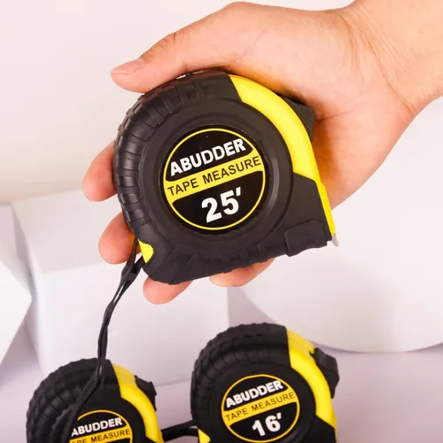 Miniatura 6 de Paquete de 3 cintas métricas, cinta métrica retráctil de fácil lectura con fracciones de 1/8, cinta de medición Amarillo 1