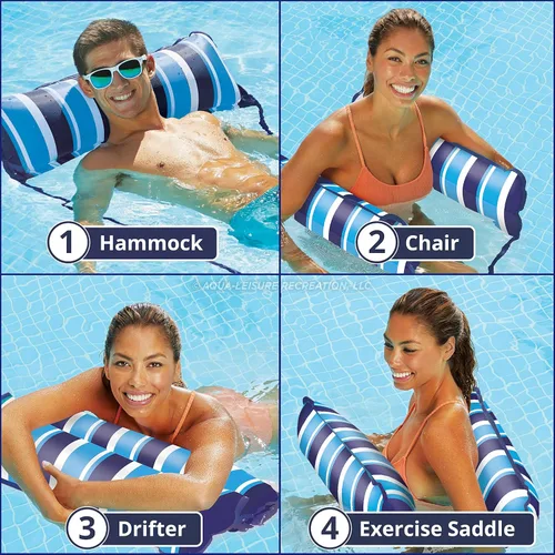 Miniatura 2 de Aqua - Original Monterey XL - Flotador de alberca y hamaca 4 en 1, inflable, multiusos, para adultos, de material patentado de cloruro de polivinilo