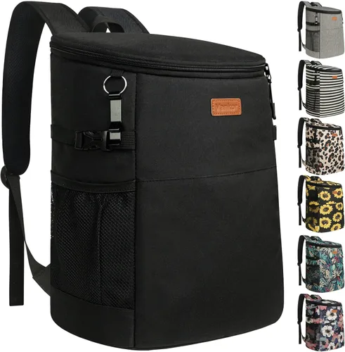 Mochila Enfriadora de Camping para 30 Latas, Mochilas Enfriadoras Suaves Aisladas a Prueba de Fugas Bolsa Enfriadora de Viaje Impermeable Almuerzo