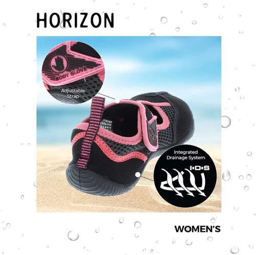 Miniatura 4 de Body Glove Zapatos de agua para mujer (lago, aeróbicos, natación, deportes acuáticos, playa, zapatos de agua para mujer), color negro y azul Oasis