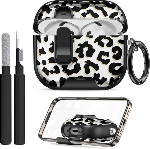 Miniatura 19 de Compatible Airpods 4 Case (2025) with Phone Stand & Cleaner Kit,Print Soft Silicone Lock Clip Apple AirPods 4th Generation Case, Airpod 4 Cover with