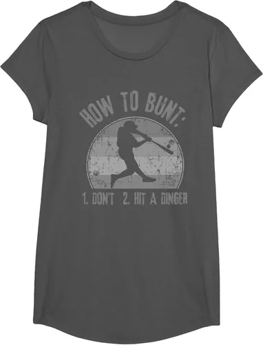 Miniatura 45 de Cómo Bunt Don't Hit A Dinger - Camiseta divertida de béisbol y sóftbol, Negro, S