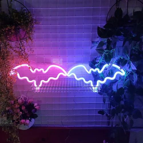 Miniatura 6 de JYWJ - Letrero de neón con luces LED, funciona con 3 pilas AA, para decoración de mesa, decoración de pared para dormitorio de niños, regalo