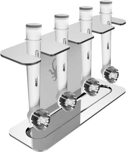 Soporte de cabezal de cepillo de dientes eléctrico de acero inoxidable, compatible con Oralb Braun, Sonicare, Waterpik, adhesivo o instalación